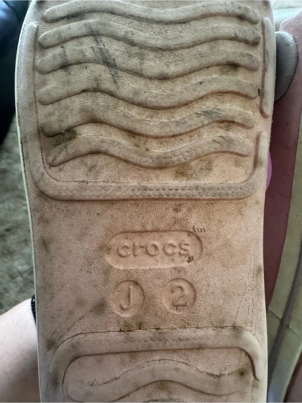 CROCS Kids Pink Sandals with purple Dual Straps